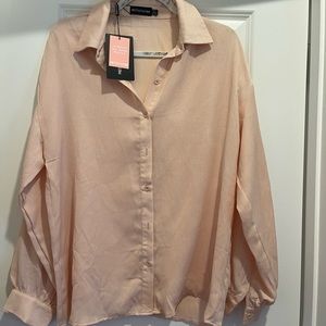 NWT PRETTYLITTLETHING OVERSIZED STONE SHIRT US4